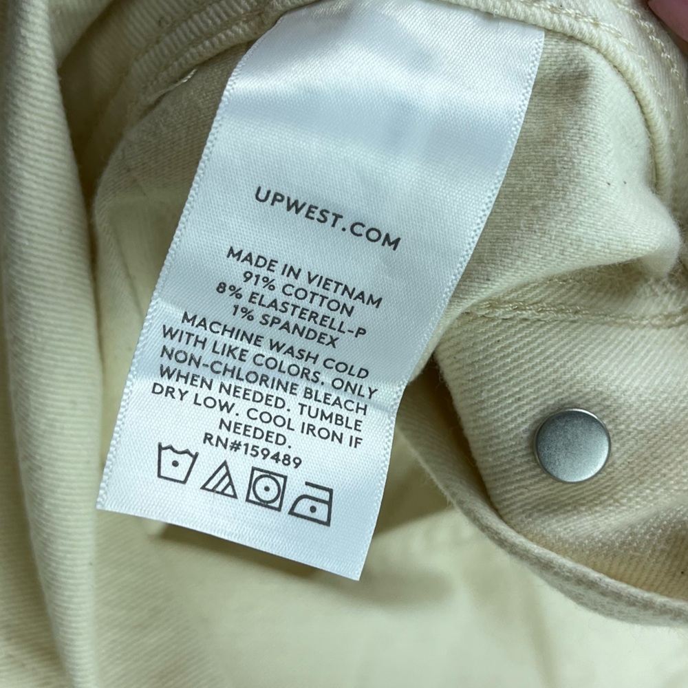 UpWest Cream Denim Overalls N235 - Picture 6 of 10